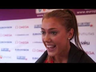 Anna Lena Freese (GER) after winning Silver in the 200m