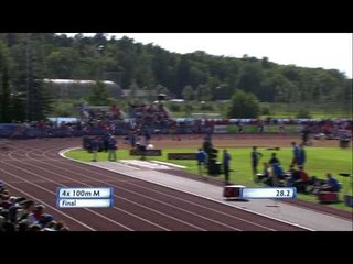 Sweden wins Men's 4x100m Relay
