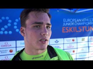 Matija Muhar (SLO) after winning Gold in the Javelin Throw