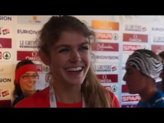 Konstanze Klosterhalfen (GER) after winning Gold the junior race women