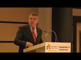 Thomas Bach keynote speech at the European Athletics Convention