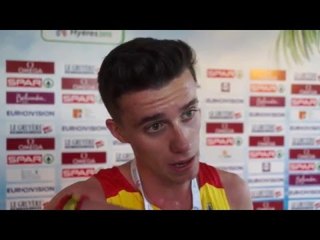 Carlos Mayo (ESP) after winning Silver at the U23 race men