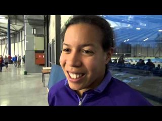 Rianna Galiart (NED) after winning pole vault at IFAM Ghent