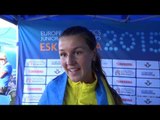 Carolina Johnsson (SWE) after winning Silver in the 3000m Steeple