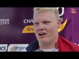 Marcus Thomsen (NOR) after winning Gold in the Shot Put