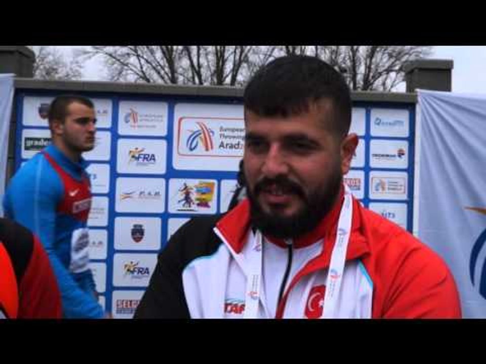 Ozkan Baltaci (TUR) after winning U23 Hammer Throw