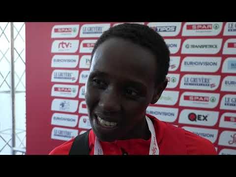 Yasemin Can (TUR) after winning Gold at the SPAR European Cross Country Championships