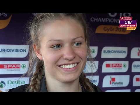 Leni Wildgrube (GER) after winning Gold in the Pole Vault