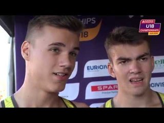 Alexander Czysch and Daniel Regenfuss (GER) after winning Gold and Silver in the 200m