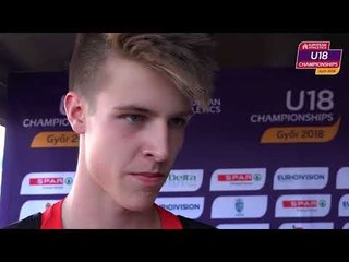 Nick Schmahl (GER) after winning Gold in the Long Jump