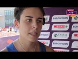 Simona Bertini (ITA) after winning Bronze in the 5000m Race Walk