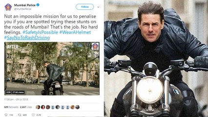 Tom Cruise Mission Impossible Fallout's FUNNY Meme by Mumbai Traffic Police | FilmiBeat