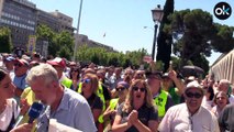 Manifestación de pensionistas y taxistas