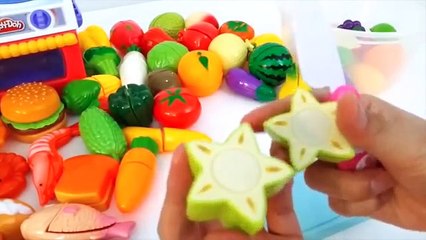 Toy Cutting Fruit Velcro Vegetable Salad Cooking Playset velcro steak fish chicken Cooking