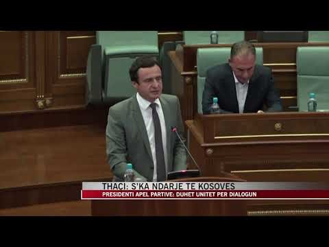 Thaçi: S’ka ndarje të Kosovës - News, Lajme - Vizion Plus