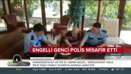 Engelli genci polis misafir etti