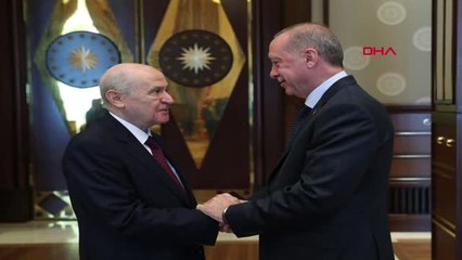 Cumhurbaşkanı Erdoğan, MHP Genel Başkanı Bahçeli'yi Kabul Etti