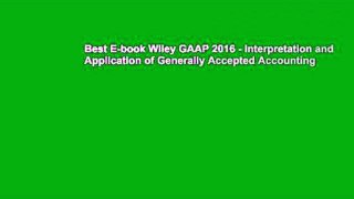 Best E-book Wiley GAAP 2016 - Interpretation and Application of Generally Accepted Accounting