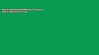 Best E-book Wavelet Methods in Statistics with R (Use R!) For Kindle