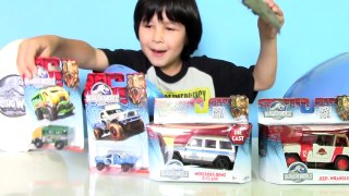 2 GIANT Jurassic World Play Doh Surprise Eggs with Surprise Toys and Review