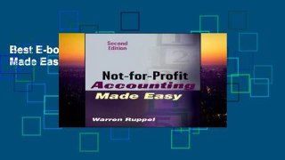 Best E-book Not-for-Profit Accounting Made Easy For Ipad