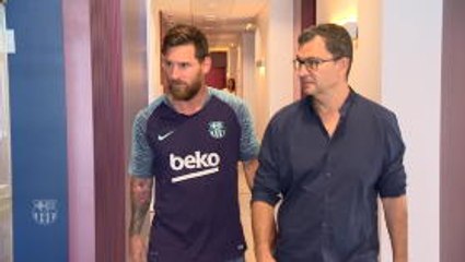 Download Video: Messi among Barcelona stars returning to training after World Cup