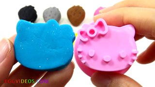 Learn Colors Play Doh Strawberry Hello Kitty Molds Fun & Creative for Kids Rhymes EggVideo