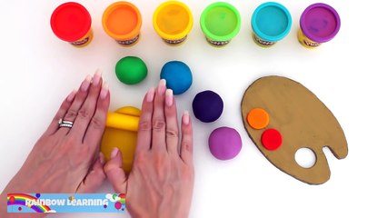 Learn Rainbow Colors with Play Doh * Creative Fun for Kids with Play Dough Art * RainbowLe