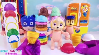 Paw Patrol Baby Doll Skye Bee Sting Babysitting Doc McStuffins Rescue Learn Colors Ice Cre