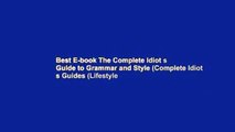 Best E-book The Complete Idiot s Guide to Grammar and Style (Complete Idiot s Guides (Lifestyle