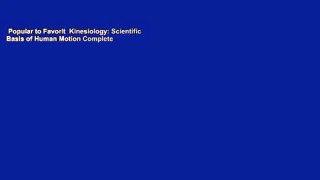Popular to Favorit  Kinesiology: Scientific Basis of Human Motion Complete