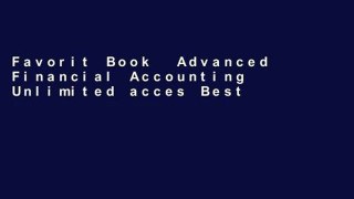 Favorit Book  Advanced Financial Accounting Unlimited acces Best Sellers Rank : #3