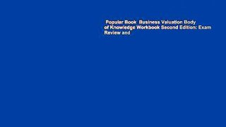 Popular Book  Business Valuation Body of Knowledge Workbook Second Edition: Exam Review and