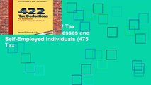 About For Books  422 Tax Deductions for Businesses and Self-Employed Individuals (475 Tax