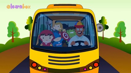 The Wheels On The Bus Nursery Rhyme SuperHeroes Cartoon for Children and Kids Songs Bus So