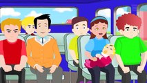the blue wheels on the bus | wheels on the bus | nursery rhyme for kids |