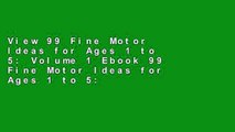 View 99 Fine Motor Ideas for Ages 1 to 5: Volume 1 Ebook 99 Fine Motor Ideas for Ages 1 to 5: