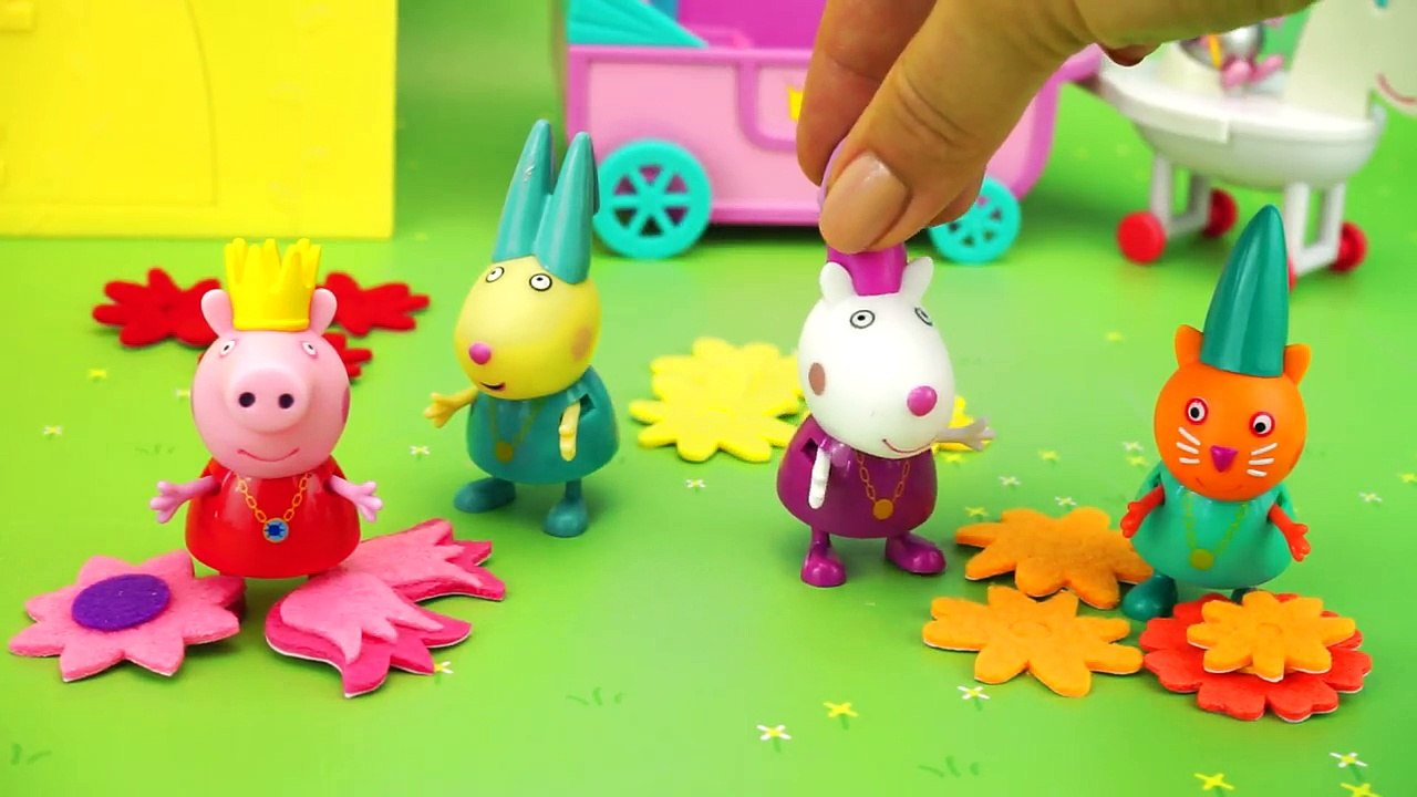 Свинка Пеппа Принцесса Замок и много героев мультика Peppa Pig. Обзор и развивающее видео