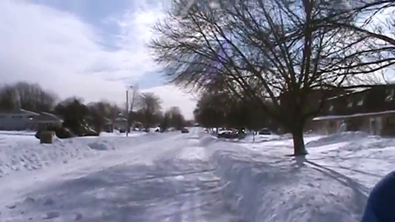 Justice snow plow pickup plowing