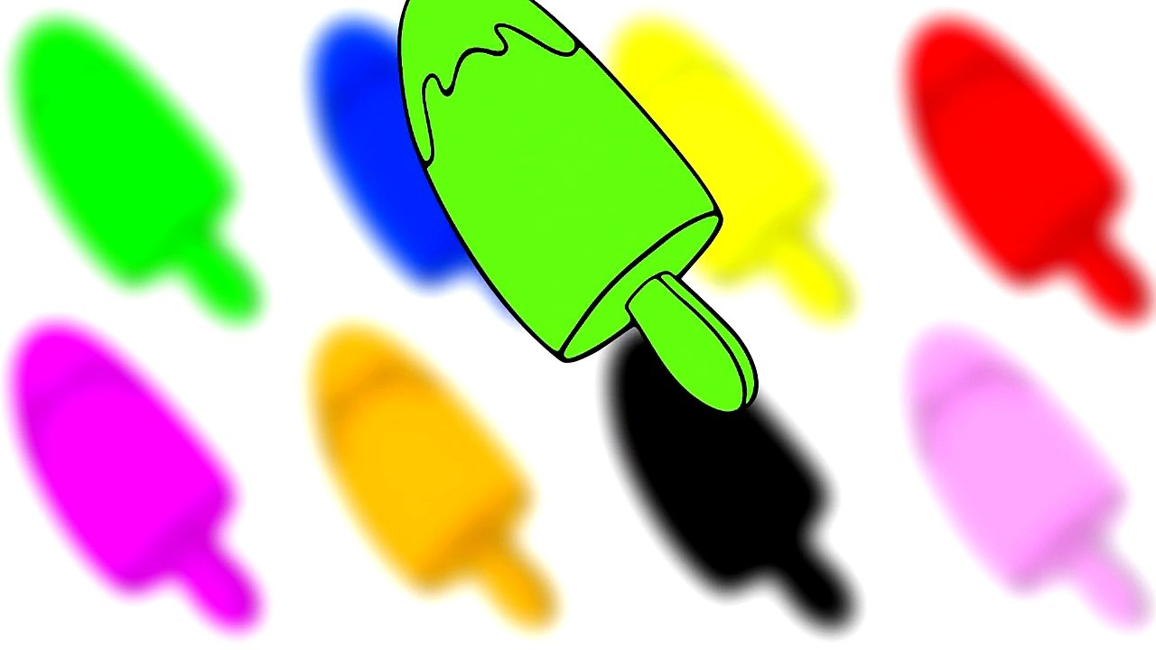 Learn Colors for Kids and Color Popsicle & Ice Cream Coloring Pages