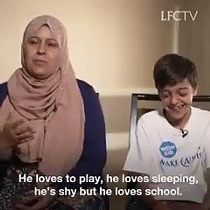 محمد صلاح يحقق حلم طفل سوري لاجئ مريض
