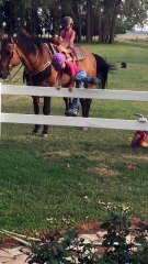Innovative Little Girl Finds Way Back on Horse