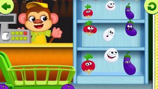 Baby Play And Learn The Names Of Fruits, Food & Size Funny Food Game For Babies and Kids