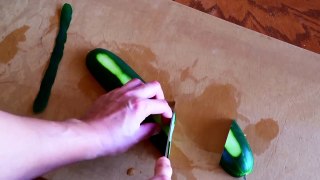 How to make cucumber peacock feathers