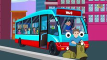 Ruedas en el autobús | Cartoon para los niños | canción infantil popular | autobús Amarillo
