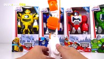 Giant Dinosaurs attack Paw Patrol! Transformers Rescue Bots mech armor suit! Go! DuDuPopTO