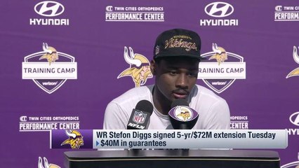 Diggs gets emotional talking about extension