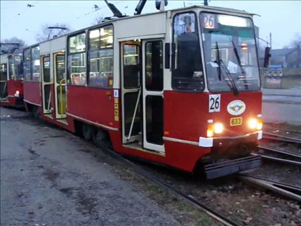 Wykolejenie tramwaju | Sosnowiec Dańdówka | Konstal 105Na #633+634