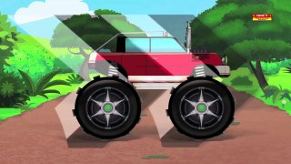 Monstruo Camión Formación y Trucos | Learn Vehicles | Kids Truck | Monster Truck Formation and Stunt