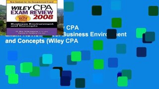 Popular Book  Wiley CPA Exam Review 2008: Business Environment and Concepts (Wiley CPA